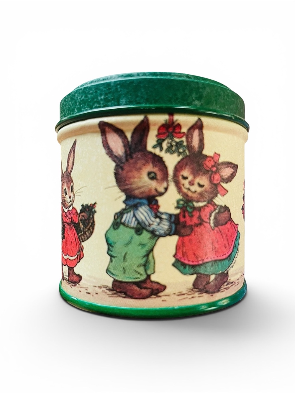 Mini Tin Trinket Holder Storage Box Christmas Bunnies From Potpourri Press
